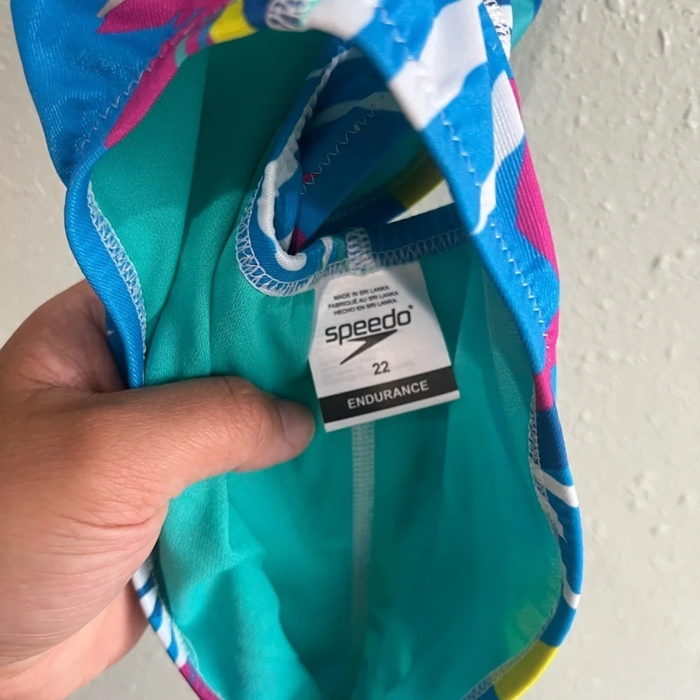 Speedo kids Colorful Abstract Print Swimsuit